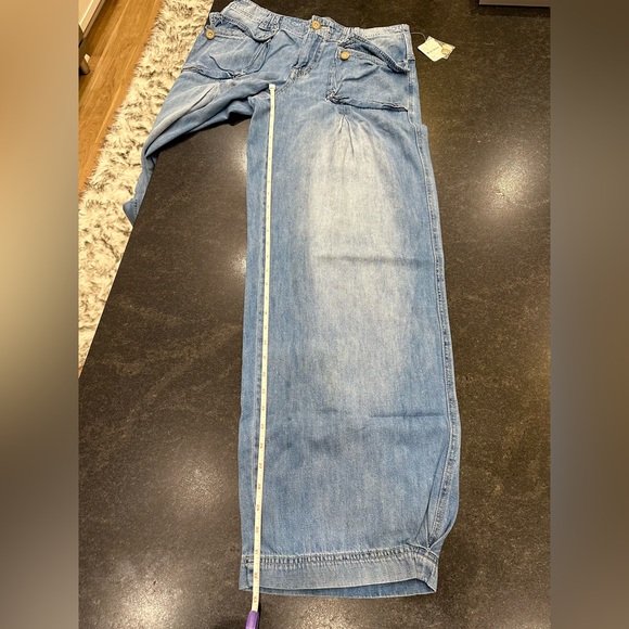 *NEW (Online Order)* FREE PEOPLE Birch Denim Coastal Blue Barrel Fit — 24 - Picture 5 of 10